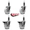 Service Caster 4'' Nylon Wheel Swivel 1'' Expanding Stem Caster Set 2 Brakes, 4PK SCC-EX20S414-NYS-2-PLB-2-1 - alternate 2